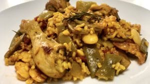 Chicken and vegetable Paella