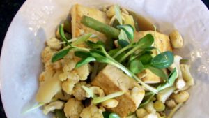 Tofu con Verduras, Naranja y Jengibre - Vegano